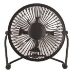ΑΝΕΜΙΣΤΗΡΑΣ ΕΠΙΤΡΑΠΕΖΙΟΣ ΜΕΤΑΛΛΙΚΟΣ MINI ΜΕ USΒ ΜΑΥΡΟΣ Φ10 2,5W 5V EUROLAMP 147-29072