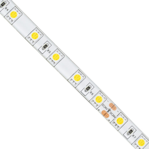 GloboStar® 70320 Ταινία LED SMD 5050 5m 14.4W/m 60LED/m 1584 lm/m 120° DC 24V Αδιάβροχη IP65 Ψυχρό Λευκό 6000K – 5 Χρόνια Εγγύηση
