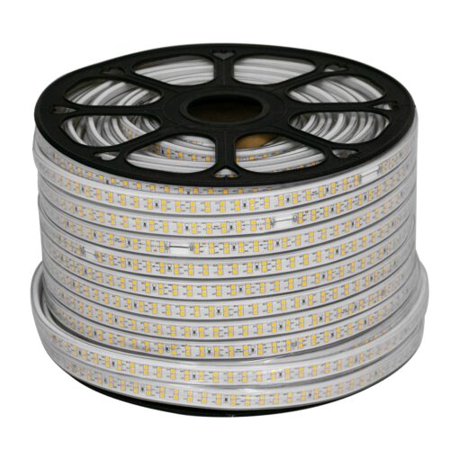 GloboStar® 70513 Wide Ταινία Διπλής Σειράς Epistar LED SMD 2835 1m 24W/m 180LED/m 3144lm/m 120° DC 230V Αδιάβροχη IP68 Ultra Θερμό Λευκό 2200K Dimmable