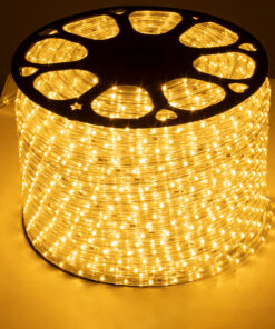 GloboStar® 70602 Φωτοσωλήνας LED DIODE 1m 3.9W/m 36LED/m 156lm/m 360° DC 230V Αδιάβροχος IP68 Θερμό Λευκό 3000K Dimmable