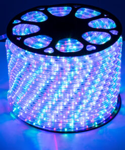 GloboStar® 70607 Φωτοσωλήνας LED DIODE 1m 3.9W/m 36LED/m 117lm/m 360° DC 230V Αδιάβροχος IP68 Πολύχρωμος RGB Dimmable