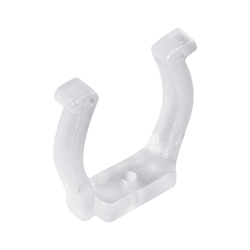 GloboStar® 70643 Πλαστική PVC Βάση Στήριξης για Όλες τις Πολύχρωμες RGB TUBE Neonflex 360° DC 24V & DC 230V IP68 – Μ2.5 x Π1.1 x Υ2.5cm