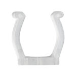 GloboStar® 70643 Πλαστική PVC Βάση Στήριξης για Όλες τις Πολύχρωμες RGB TUBE Neonflex 360° DC 24V & DC 230V IP68 – Μ2.5 x Π1.1 x Υ2.5cm