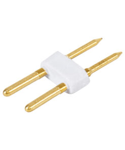 GloboStar® 70650 Σύνδεσμος Καρφάκι για Μονόχρωμο & RGB Φωτοσωλήνα LED 360° Degree 2 Pin