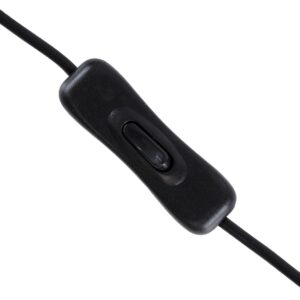 GloboStar® 70682 Καλώδιο Διακόπτης ON/OFF DC 12-24V 180cm από Jack Male 2.1×5.5mm σε Female 2.1×5.5mm Μαύρο L185 x W1.9 x H1.5cm