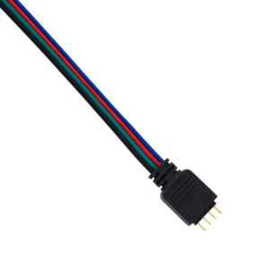 GloboStar® 70691 Ταχυσύνδεσμος Τροφοδοσίας IP20 – Strip To Power Connector 4 PIN Male για Ένωση 1 x RGB Ταινία LED Πλάτους 10mm