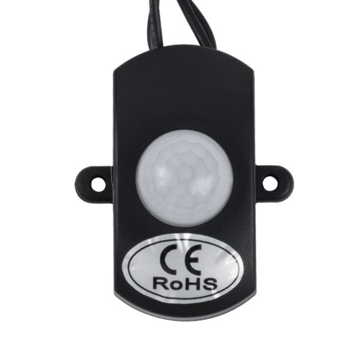 GloboStar® 70693 Mini Αισθητήρας Modular με Καλώδιο In-Out 5.5*2.1 & PIR Ανιχνευτή-Αισθητήρα Κίνησης 360° 3m Motion Sensor 30 sec Delay DC 12-24V Max 144W Μ30 x Π4 x Υ2.3cm