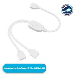 GloboStar® 70694 Connector 1 σε 2 για Ταινία LED 7.2 & 14.4 Watt RGB