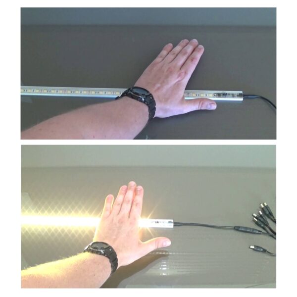 GloboStar® 70698 Mini Αισθητήρας Modular για Προφίλ Αλουμινίου με Hand Sweep – Door Switch Sensor 3m DC 5-24V Max 192W