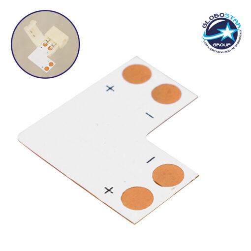 GloboStar® 70704 Connector L για Ταινία LED 4.8 Watt