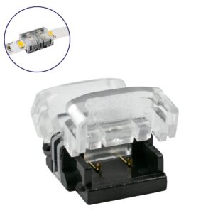 GloboStar® 70717 Ταχυσύνδεσμος Ένωσης IP20 – Strip To Strip Connector για Ένωση 2 x Μονόχρωμες Ταινίες LED Πλάτους 10mm