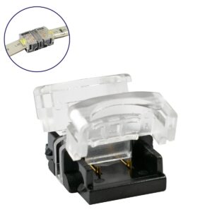 GloboStar® 70719 Αδιάβροχος Ταχυσύνδεσμος Ένωσης IP65 – Strip To Strip Connector για Ένωση 2 x Μονόχρωμες Αδιάβροχες Ταινίες LED Πλάτους 10mm