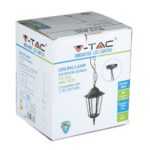 Εξωτερικό φωτιστικό V-TAC LED, 60W, IP44, με βάση Ε27, κατάλληλο για αυλή ή μπαλκόνι.