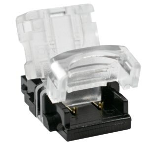GloboStar® 70720 Αδιάβροχος Ταχυσύνδεσμος Ένωσης IP65 – Strip To Cable Connector για Ένωση 1 x Μονόχρωμης Αδιάβροχης Ταινίας LED Πλάτους 10mm με 1 x Καλώδιο Τροφοδοσίας
