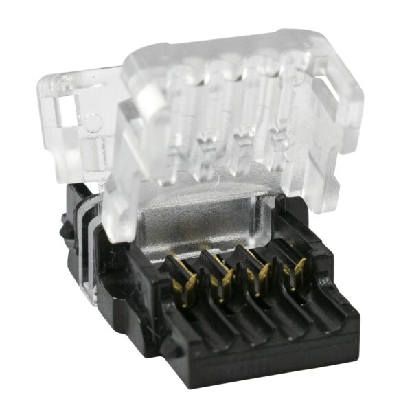 GloboStar® 70722 Ταχυσύνδεσμος Ένωσης IP20 – Strip To Cable Connector για Ένωση 1 x RGB Ταινίας LED Πλάτους 10mm με 1 x Καλώδιο Τροφοδοσίας