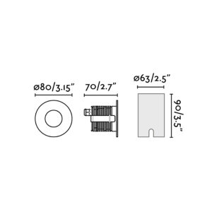 Faro Barcelona GRUND 80 Αδιάβροχο Χωνευτό Φωτιστικό Δαπέδου Μαύρου Χρώματος 7W COB LED 3000K IP67 – 70731