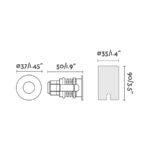 Faro Barcelona GRUND 37 Αδιάβροχο Χωνευτό Φωτιστικό Δαπέδου 2W LED 2700K IP67 – 70735