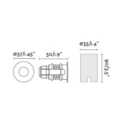 Faro Barcelona GRUND 37 Αδιάβροχο Χωνευτό Φωτιστικό Δαπέδου 2W LED 2700K IP67 – 70735