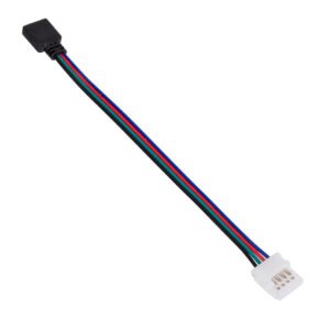 GloboStar® 70741 Ταχυσύνδεσμος Τροφοδοσίας IP20 – Strip To Power Connector 4 PIN για Ένωση 1 x RGB Ταινία LED Πλάτους 10mm
