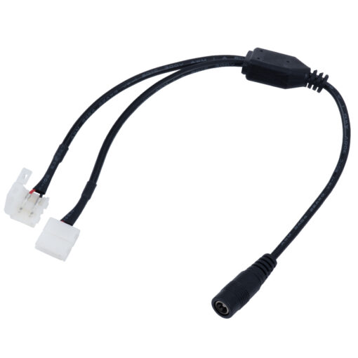 GloboStar® 70742 Καλώδιο Τροφοδοσίας DC για 2 Ταινίες LED από Female 2.1×5.5 σε 2 x 10mm 2 PIN Connector Μ32.3 x Π2 x Υ1cm