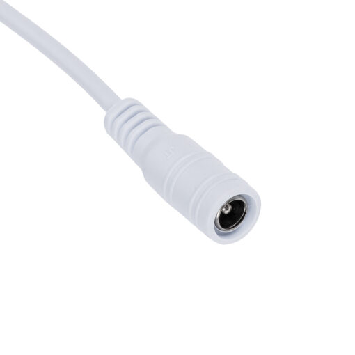 GloboStar® 70746 Καλώδιο Τροφοδοσίας DC 2 Μέτρων από Female 2.1×5.5mm σε 2 x 0.3mm Ατερμάτιστο Καλώδιο Μ200 x Π1.1cm Λευκό