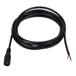 GloboStar® 70748 Καλώδιο Τροφοδοσίας DC 2 Μέτρων από Female 2.1×5.5mm σε 2 x 0.3mm Ατερμάτιστο Καλώδιο Μ200 x Π1.1cm Μαύρο