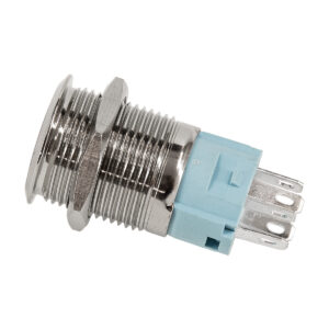 GloboStar® 70776 LED Φωτιζόμενος Διακόπτης Χωνευτός – Μπουτόν PUSH On Ανοξείδωτος AC 220-240V Αδιάβροχο IP67 Φ18mm με Angel Eye Κόκκινο