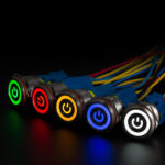 GloboStar® 70776 LED Φωτιζόμενος Διακόπτης Χωνευτός – Μπουτόν PUSH On Ανοξείδωτος AC 220-240V Αδιάβροχο IP67 Φ18mm με Angel Eye Κόκκινο