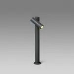 Faro Barcelona Φωτιστικό Κολωνάκι Κήπου Spy-2 Σκούρο Γκρι LED 6W H43cm – 70783