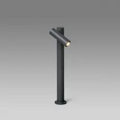 Faro Barcelona Φωτιστικό Κολωνάκι Κήπου Spy-2 Σκούρο Γκρι LED 6W H43cm – 70783
