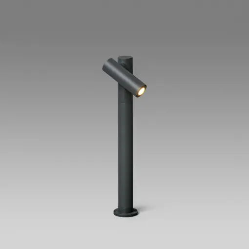 Faro Barcelona Φωτιστικό Κολωνάκι Κήπου Spy-2 Σκούρο Γκρι LED 6W H43cm – 70783