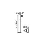 Faro Barcelona Φωτιστικό Κολωνάκι Κήπου Spy-2 Σκούρο Γκρι LED 6W H43cm – 70783