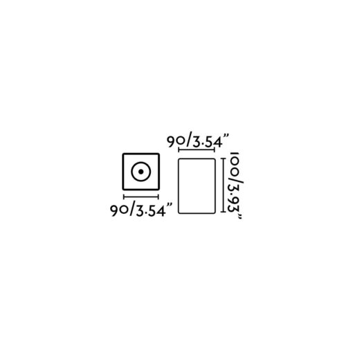 Faro Barcelona TAMI Τετράγωνο Φωτιστικό Οροφής, Σκούρου Γκρι Χρώματος, IP54, LED 9W 3000K – 70799