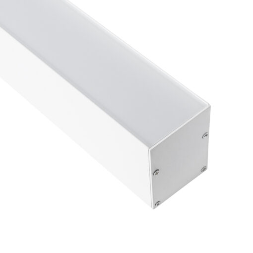 GloboStar® SURFACEPENDANT-PROFILE 70827-1M Προφίλ Αλουμινίου – Βάση & Ψύκτρα Ταινίας LED με Λευκό Γαλακτερό Κάλυμμα – Επιφανειακή & Κρεμαστή Χρήση – Πατητό Κάλυμμα – Λευκό – 1 Μέτρο – Μ100 x Π5 x Υ7cm