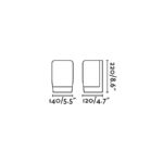 Φωτιστικό τοίχου Pol σκούρο γκρι LED 3000K 8W IP54 FARO – 70829