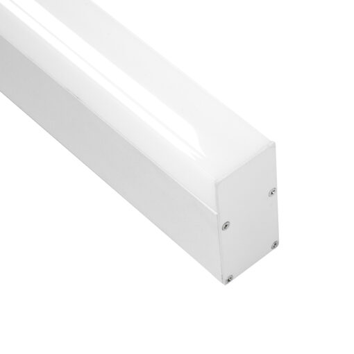 GloboStar® SURFACEPENDANT-PROFILE 70831-1M Προφίλ Αλουμινίου – Βάση & Ψύκτρα Ταινίας LED με Λευκό Γαλακτερό Κάλυμμα – Επιφανειακή & Κρεμαστή Χρήση – Πατητό Κάλυμμα – Λευκό – 1 Μέτρο – Μ100 x Π3.5 x Υ7.4cm