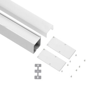 GloboStar® SURFACEPENDANT-PROFILE 70831-1M Προφίλ Αλουμινίου – Βάση & Ψύκτρα Ταινίας LED με Λευκό Γαλακτερό Κάλυμμα – Επιφανειακή & Κρεμαστή Χρήση – Πατητό Κάλυμμα – Λευκό – 1 Μέτρο – Μ100 x Π3.5 x Υ7.4cm