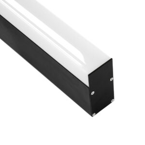 GloboStar® SURFACEPENDANT-PROFILE 70832-1M Προφίλ Αλουμινίου – Βάση & Ψύκτρα Ταινίας LED με Λευκό Γαλακτερό Κάλυμμα – Επιφανειακή & Κρεμαστή Χρήση – Πατητό Κάλυμμα – Μαύρο – 1 Μέτρο – Μ100 x Π3.5 x Υ7.4cm