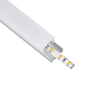 GloboStar® SURFACEPENDANT-PROFILE 70847-1M Προφίλ Αλουμινίου – Βάση & Ψύκτρα Ταινίας LED με Λευκό Γαλακτερό Κάλυμμα – Επιφανειακή & Κρεμαστή Χρήση – Πατητό Κάλυμμα – Ασημί – 1 Μέτρο – Μ100 x Π2.6 x Υ2.3cm