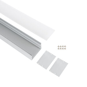 GloboStar® UNDERGROUND-PROFILE 70860-1M Προφίλ Αλουμινίου – Βάση & Ψύκτρα Ταινίας LED με Λευκό Γαλακτερό Κάλυμμα – Ενδοδαπέδια Χωνευτή Χρήση σε Δρόμους – Πατητό Κάλυμμα Υψηλής Αντοχής & Ανθεκτικότητας σε Βάρος – Ασημί – 1 Μέτρο – Μ100 x Π5 x Υ3.5cm