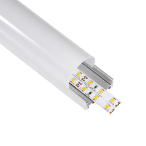 GloboStar® SURFACEPENDANT-PROFILE 70870-1M Προφίλ Αλουμινίου – Βάση & Ψύκτρα Ταινίας LED με Λευκό Γαλακτερό Κάλυμμα – Επιφανειακή & Κρεμαστή Χρήση – Πατητό Κάλυμμα – Ασημί – 1 Μέτρα – Μ100 x Π4.5 x Υ4.2cm