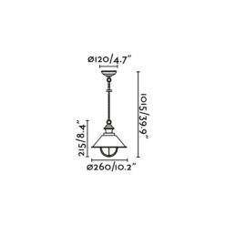 Faro Barcelona NÁUTICA-P Κρεμαστό Φωτιστικό Λευκού Χρώματος- 71106
