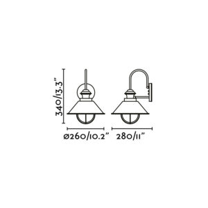Faro Barcelona NAUTICA-P Επιτοίχιο Φωτιστικό Χρώματος Καφέ Σκουριάς 1XE27 12W- 71128