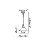 Faro Barcelona NAUTICA-1G Κρεμαστό Φωτιστικό Εξωτερικού Χώρου, Χρώματος Σκουριάς 1XE27 12W- 71139