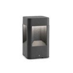 Faro Barcelona Φωτιστικό Κολωνάκι Κήπου NAYA LED 8W 3000K IP54 Σκούρου Γκρι Χρώματος – 71198