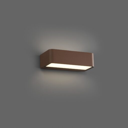 Eπιτοίχιο Φωτιστικό TAKUA Καφέ-Σκουριά LED 10W 3000K IP65 FARO – 71309