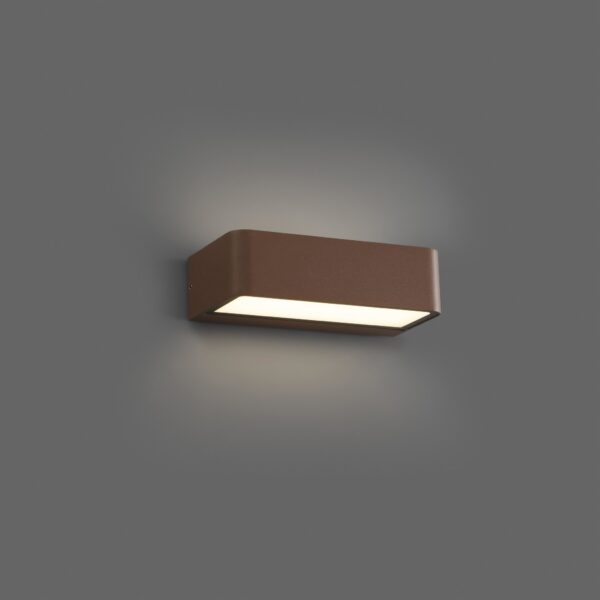 Eπιτοίχιο Φωτιστικό TAKUA Καφέ-Σκουριά LED 10W 3000K IP65 FARO – 71309