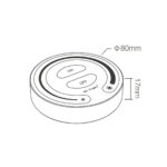 GloboStar® 71403 FUT087-B Mi-Light Ασύρματο Χειριστήριο Αφής RF 2.4Ghz για όλα τα Μονόχρωμα Mi-BOXER Controller DC 3V 2 x AAA – IP20 Μαύρο Φ8 x Υ1.8cm – 5 Years Warranty