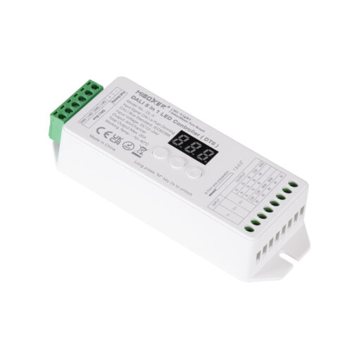 GloboStar® 71423 DL-X Mi-BOXER DC DALI & Push Dimming 5 in 1 High Speed Controller / Dimmer 5 Καναλιών DC 12-24V 5 x 6A 144W – Max 20A 480W – IP20 RGBW+WW Μ13 x Π5 x Υ2.5cm – 5 Years Warranty