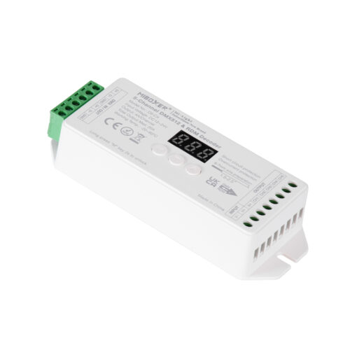 GloboStar® 71426 D5-CX Mi-BOXER DC DMX & RDM Dimmer High Speed Controller / Decoder 5 Καναλιών DC 12-24V 5 x 4A 96W – Max 20A 480W – IP20 Μ13 x Π5 x Υ2.5cm – 5 Years Warranty
